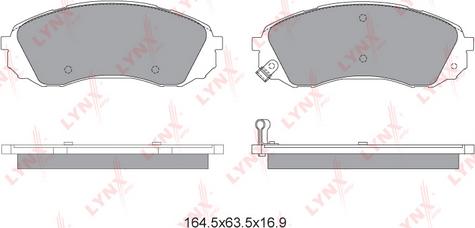 LYNXauto BD-3625 - Тормозные колодки, дисковые, комплект autospares.lv