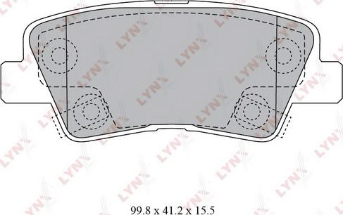 LYNXauto BD-3620 - Тормозные колодки, дисковые, комплект autospares.lv