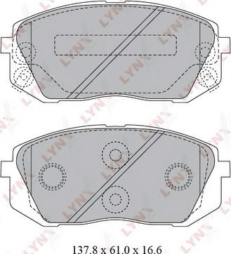 LYNXauto BD-3621 - Тормозные колодки, дисковые, комплект autospares.lv