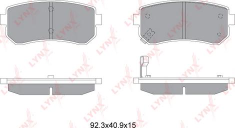 LYNXauto BD-3628 - Тормозные колодки, дисковые, комплект autospares.lv