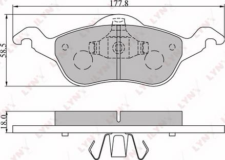 LYNXauto BD-3009 - Тормозные колодки, дисковые, комплект autospares.lv