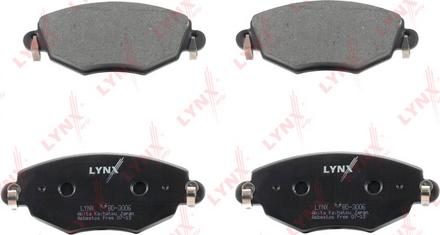 LYNXauto BD-3006 - Тормозные колодки, дисковые, комплект autospares.lv