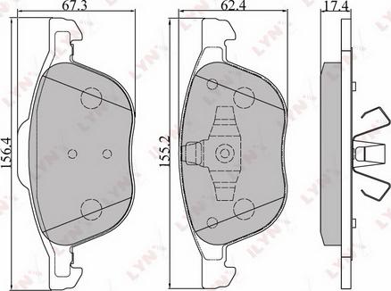 LYNXauto BD-3001 - Тормозные колодки, дисковые, комплект autospares.lv