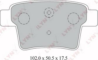 LYNXauto BD-3008 - Тормозные колодки, дисковые, комплект autospares.lv