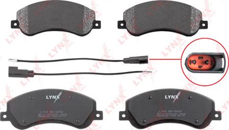 LYNXauto BD-3002 - Тормозные колодки, дисковые, комплект autospares.lv