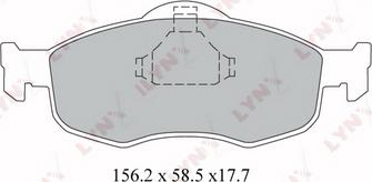 LYNXauto BD-3011 - Тормозные колодки, дисковые, комплект autospares.lv