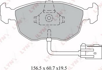 LYNXauto BD-3013 - Тормозные колодки, дисковые, комплект autospares.lv