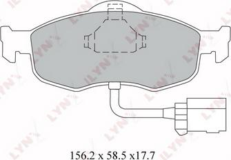 LYNXauto BD-3012 - Тормозные колодки, дисковые, комплект autospares.lv