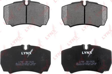 LYNXauto BD-3035 - Тормозные колодки, дисковые, комплект autospares.lv