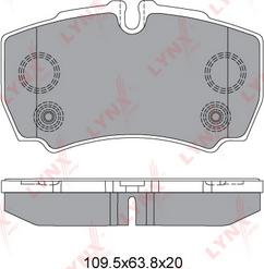 LYNXauto BD-3035 - Тормозные колодки, дисковые, комплект autospares.lv