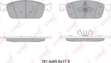 LYNXauto BD-3036 - Тормозные колодки, дисковые, комплект autospares.lv