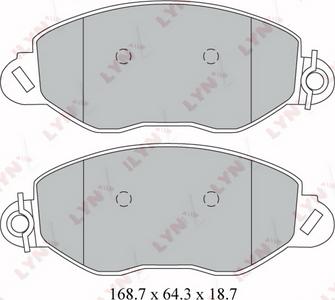 LYNXauto BD-3032 - Тормозные колодки, дисковые, комплект autospares.lv