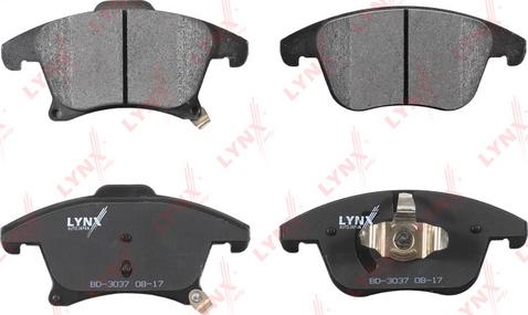 LYNXauto BD-3037 - Тормозные колодки, дисковые, комплект autospares.lv