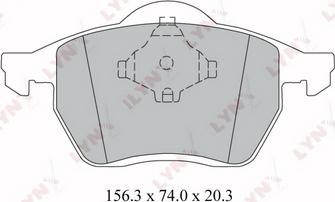 LYNXauto BD-3023 - Тормозные колодки, дисковые, комплект autospares.lv