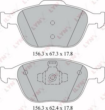 LYNXauto BD-3022 - Тормозные колодки, дисковые, комплект autospares.lv