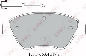 LYNXauto BD-2812 - Тормозные колодки, дисковые, комплект autospares.lv