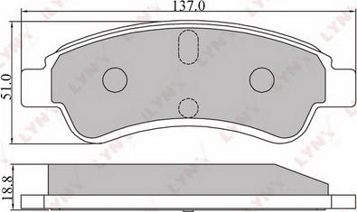 LYNXauto BD-2201 - Тормозные колодки, дисковые, комплект autospares.lv