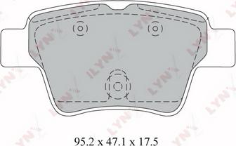 LYNXauto BD-2211 - Тормозные колодки, дисковые, комплект autospares.lv