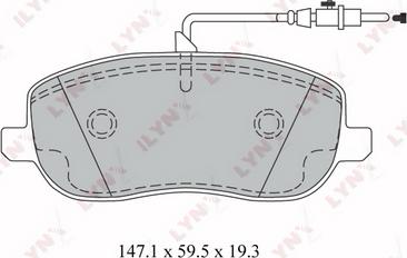 LYNXauto BD-2212 - Тормозные колодки, дисковые, комплект autospares.lv