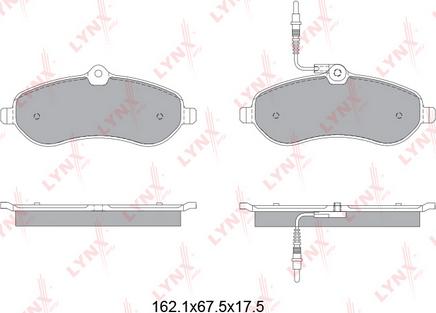 LYNXauto BD-2227 - Тормозные колодки, дисковые, комплект autospares.lv