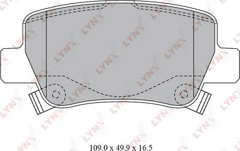 LYNXauto BD-7599 - Тормозные колодки, дисковые, комплект autospares.lv