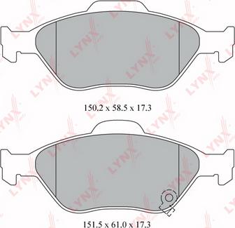 LYNXauto BD-7594 - Тормозные колодки, дисковые, комплект autospares.lv