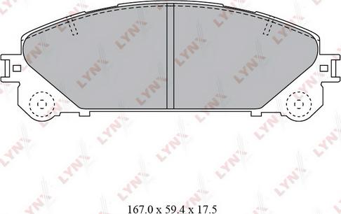 LYNXauto BD-7596 - Тормозные колодки, дисковые, комплект autospares.lv