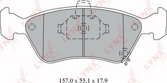 LYNXauto BD-7590 - Тормозные колодки, дисковые, комплект autospares.lv