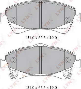 LYNXauto BD-7598 - Тормозные колодки, дисковые, комплект autospares.lv