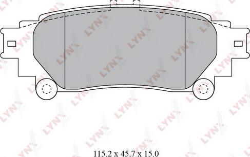 LYNXauto BD-7597 - Тормозные колодки, дисковые, комплект autospares.lv