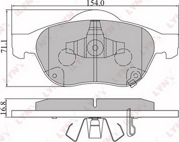 LYNXauto BD-7545 - Тормозные колодки, дисковые, комплект autospares.lv