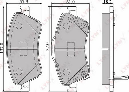 LYNXauto BD-7546 - Тормозные колодки, дисковые, комплект autospares.lv