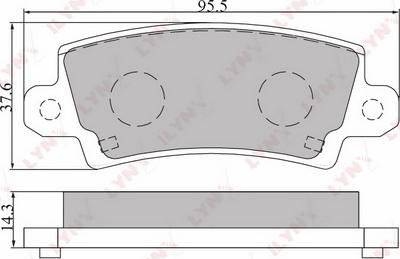 LYNXauto BD-7541 - Тормозные колодки, дисковые, комплект autospares.lv