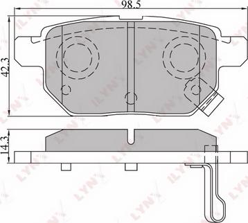 LYNXauto BD-7543 - Тормозные колодки, дисковые, комплект autospares.lv