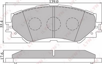 LYNXauto BD-7542 - Тормозные колодки, дисковые, комплект autospares.lv