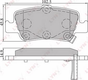 LYNXauto BD-7547 - Тормозные колодки, дисковые, комплект autospares.lv