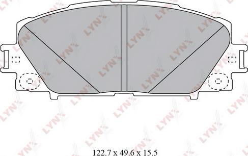 LYNXauto BD-7550 - Тормозные колодки, дисковые, комплект autospares.lv