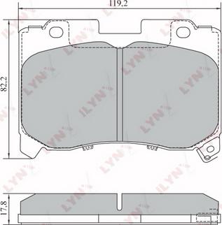 LYNXauto BD-7561 - Тормозные колодки, дисковые, комплект autospares.lv