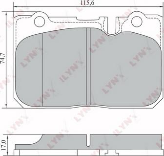 LYNXauto BD-7567 - Тормозные колодки, дисковые, комплект autospares.lv