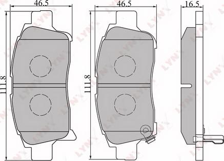 LYNXauto BD-7519 - Тормозные колодки, дисковые, комплект autospares.lv