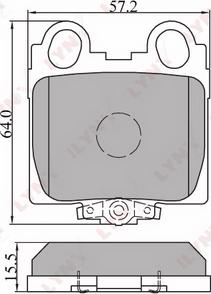 LYNXauto BD-7518 - Тормозные колодки, дисковые, комплект autospares.lv