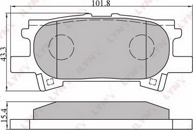 LYNXauto BD-7534 - Тормозные колодки, дисковые, комплект autospares.lv