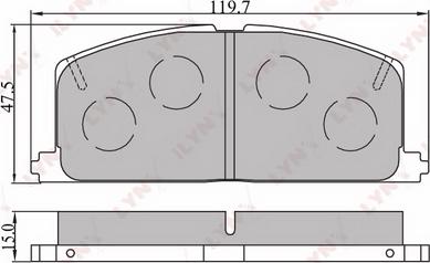 LYNXauto BD-7533 - Тормозные колодки, дисковые, комплект autospares.lv