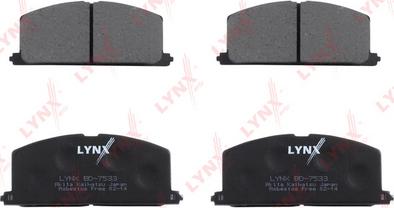 LYNXauto BD-7533 - Тормозные колодки, дисковые, комплект autospares.lv