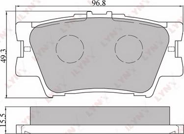 LYNXauto BD-7532 - Тормозные колодки, дисковые, комплект autospares.lv