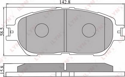 LYNXauto BD-7537 - Тормозные колодки, дисковые, комплект autospares.lv