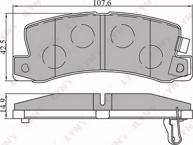 LYNXauto BD-7521 - Тормозные колодки, дисковые, комплект autospares.lv