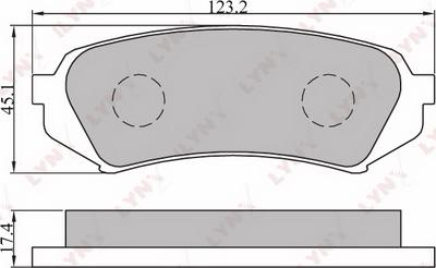 LYNXauto BD-7527 - Тормозные колодки, дисковые, комплект autospares.lv