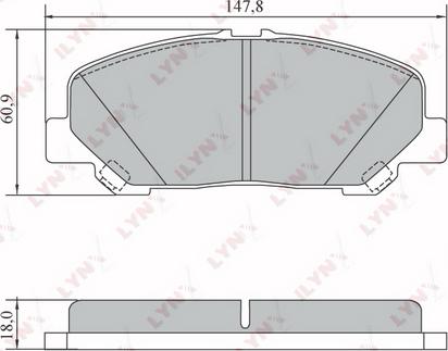 LYNXauto BD-7576 - Тормозные колодки, дисковые, комплект autospares.lv