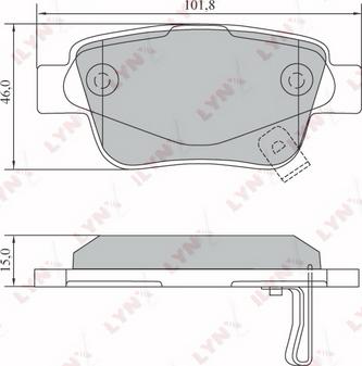 LYNXauto BD-7577 - Тормозные колодки, дисковые, комплект autospares.lv